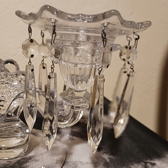Vintage Crystal Double Candlestick Holder - Picture 4 of 7